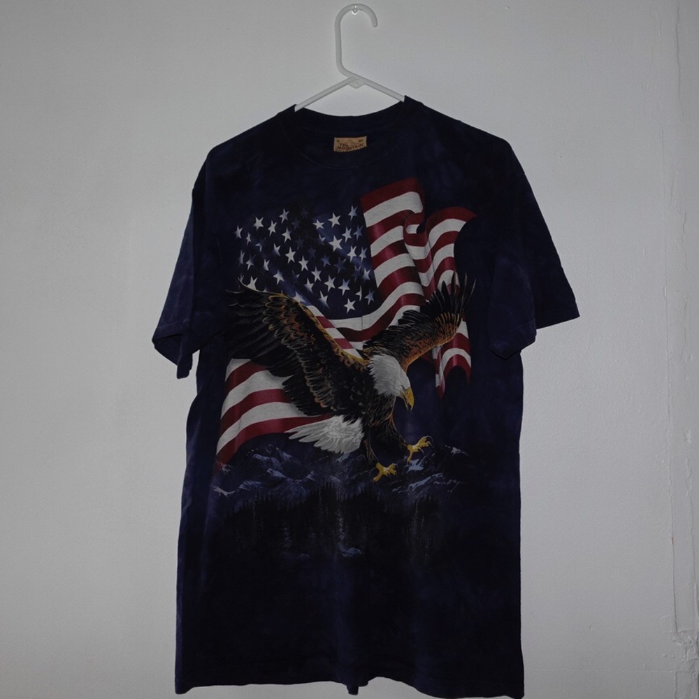 Vintage The Mountain Bald Eagle Flag Shirt